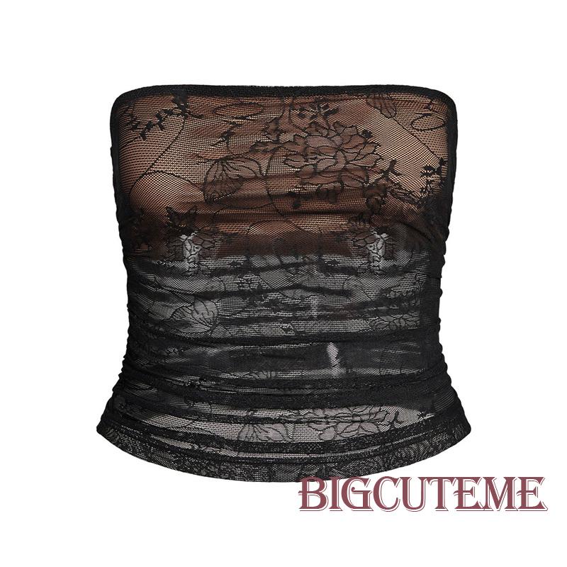 Áo Croptop Trễ Vai Không Tay Màu Trơn In Hoa Thời Trang Mùa Hè Cho Nữ