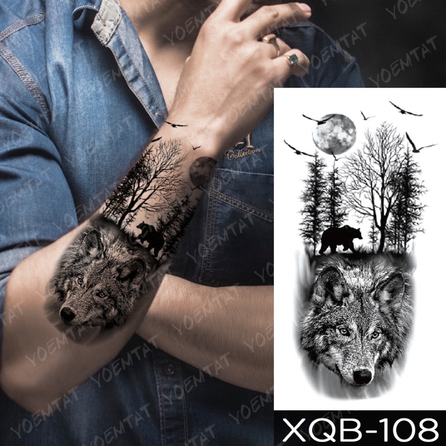 Hình Xăm Dán Tạm Thời Hình Cú Mèo Đầu Hổ Kim Cương Nghệ Thuật Chống Nước Cho Nam Và Nữ tide