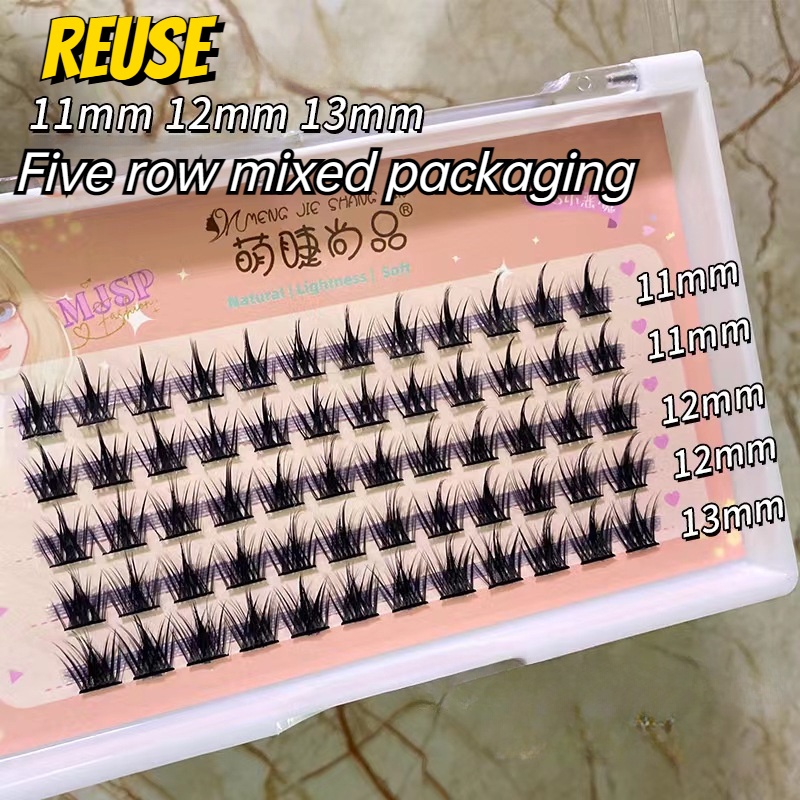 Lông Mi Giả 5 / 3 Hàng Tự Nhiên Dày Dặn Trang Điểm Mắt Tự Nhiên