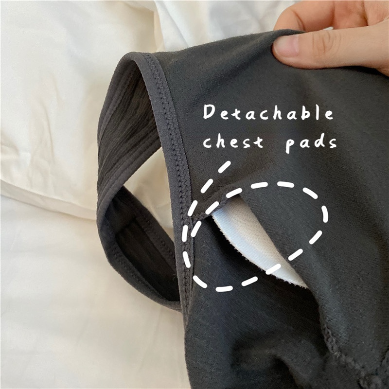 Áo Tank Top Dệt Kim Mỏng Mùa Hè / Áo Ba Lỗ Cổ Chữ V Có Đệm Ngực Có Thể Tháo Rời /