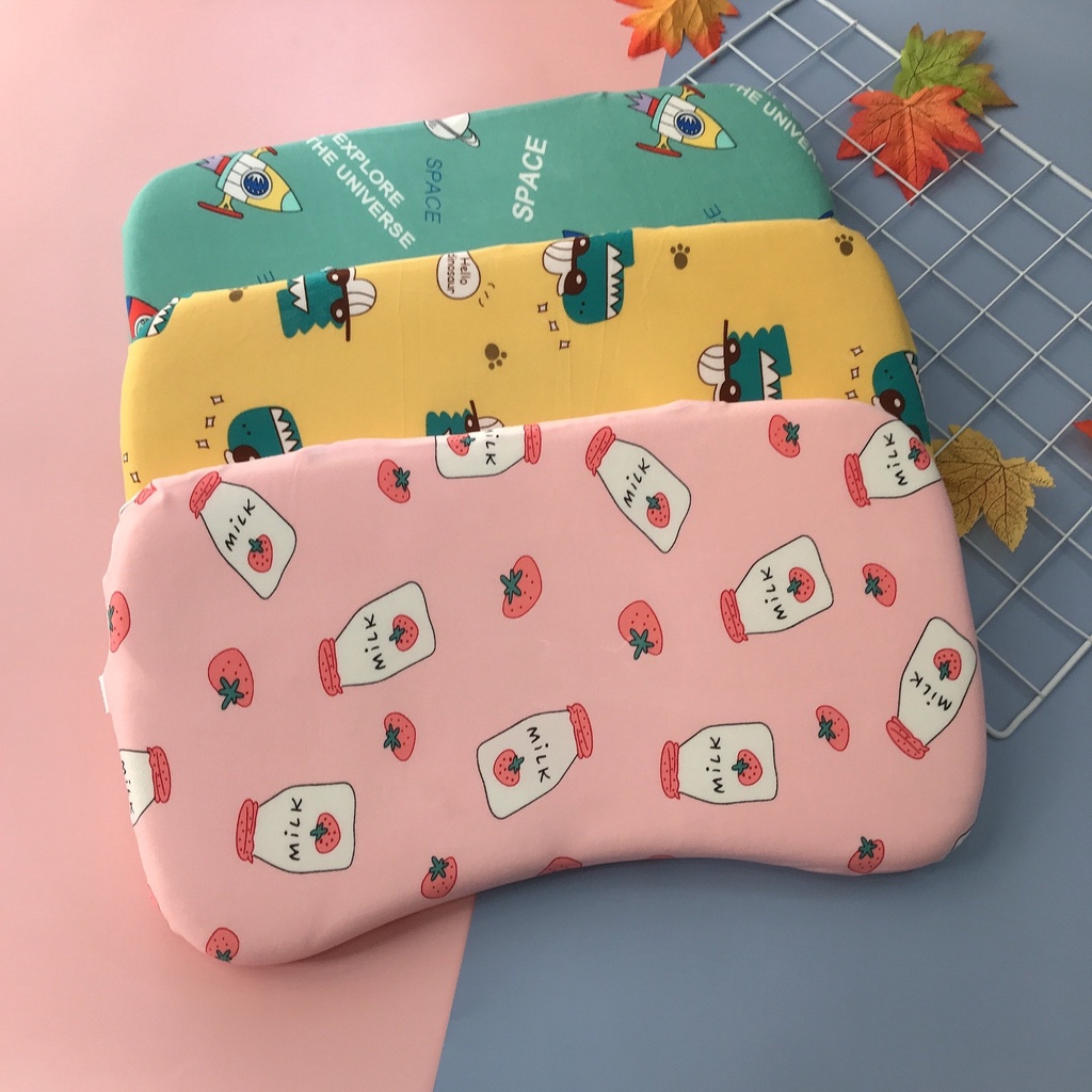 Gối cao su non trẻ sơ sinh , gối cao su chống méo, bẹp đầu cho bé Trai/Gái GIA PHÁT Bedding