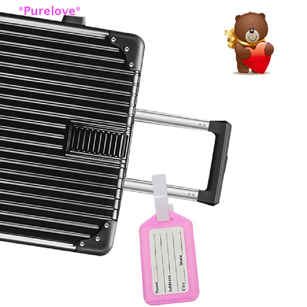 Thẻ Tên Gắn Hành Lý Bằng Nhựa Thiết Kế Dễ Thương Cho Nam Và Nữ Mới