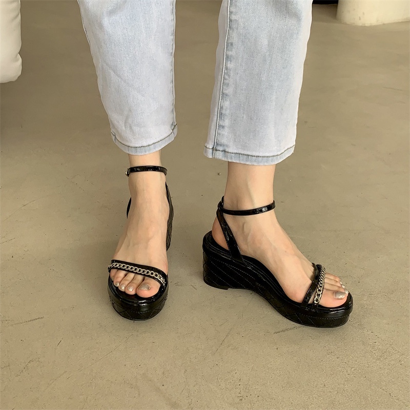 Giày Sandal Cao Gót Mũi Vuông Thời Trang Mùa Hè Hàn Quốc 2023 Cho Nữ