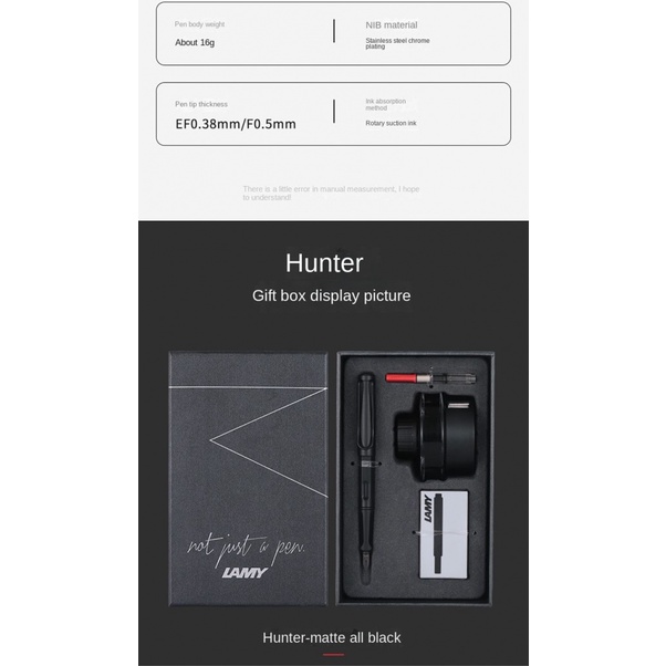 Hộp Quà Tặng Bút Thư Pháp LAMY Hunter LAMY German Mực Cao Cấp Cho Nam Nữ