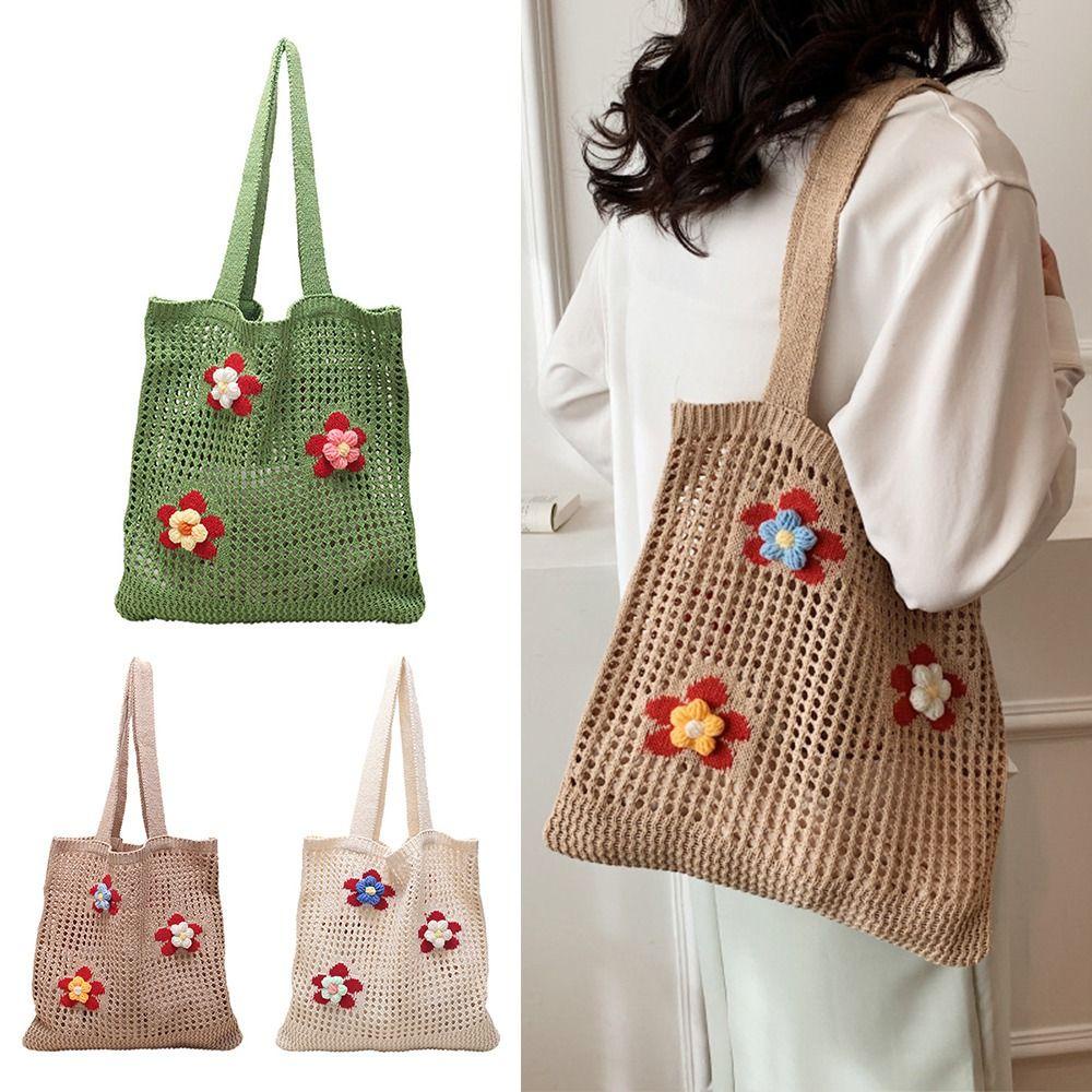 MELODG Túi Xách Đan Móc Hình Trái Dừa Phong Cách Boho Thời Thượng Cho Nữ