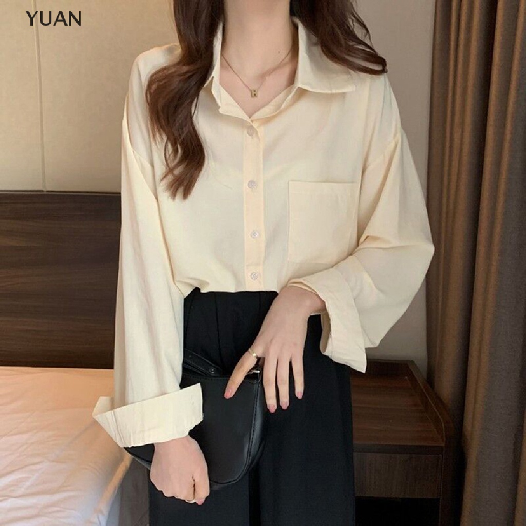 Áo sơ mi CRLNHC tay dài thời trang cổ điển cho nữ