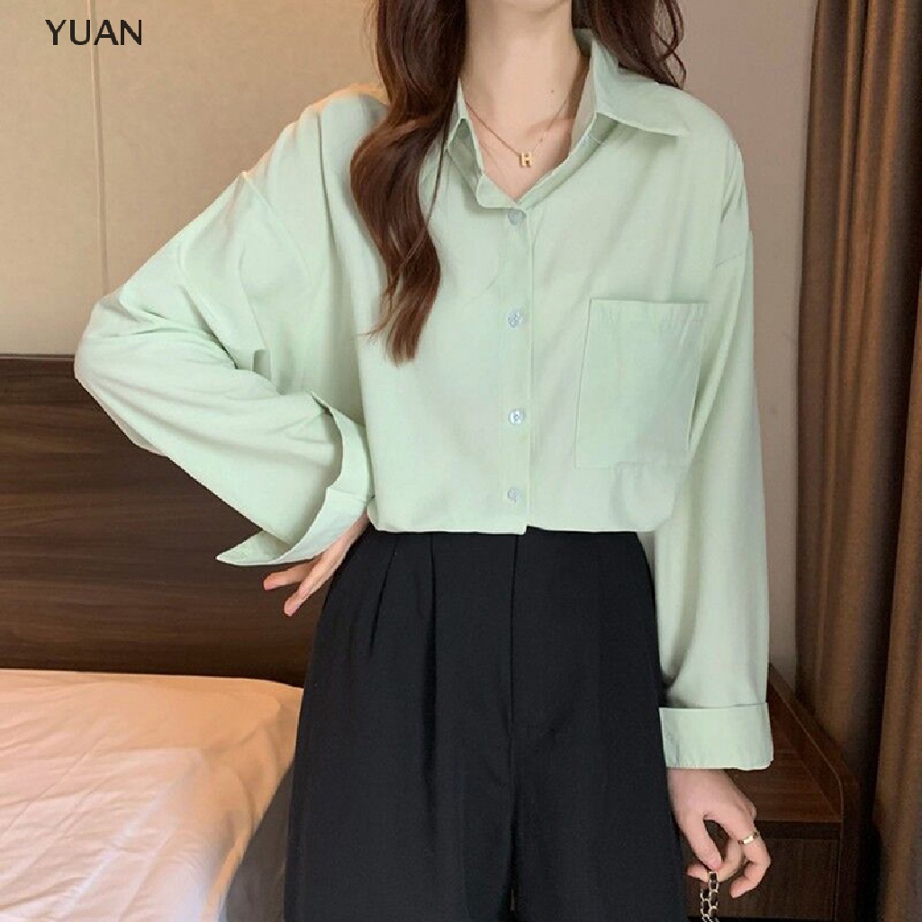 Áo sơ mi CRLNHC tay dài thời trang cổ điển cho nữ