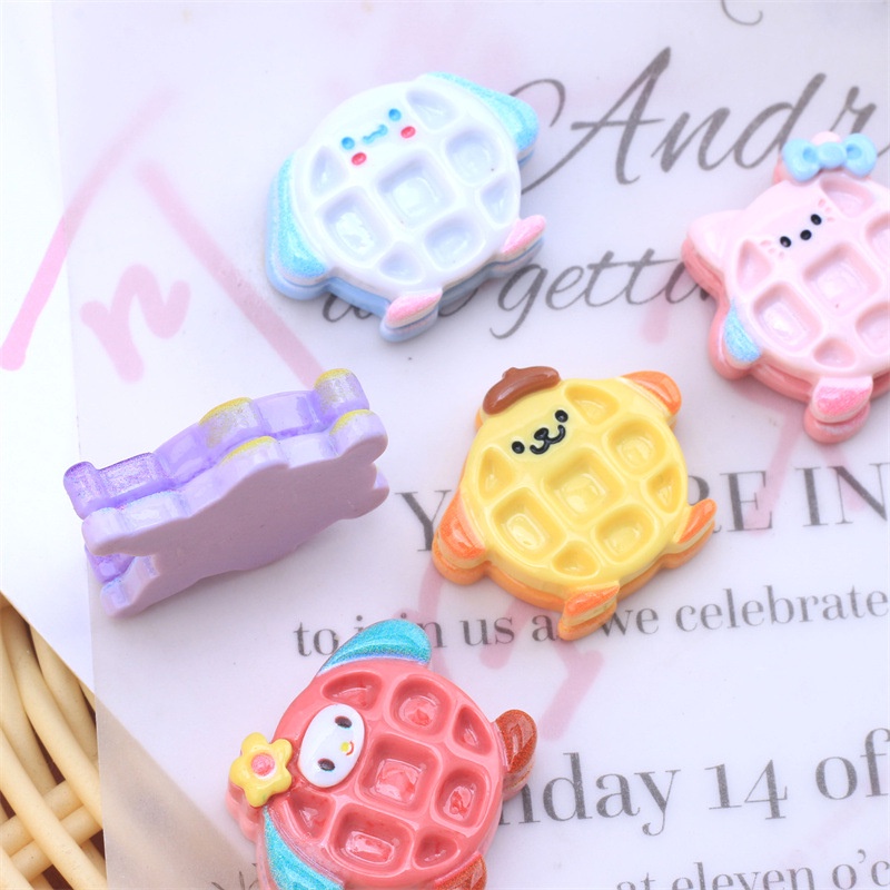 Charm Trang Trí Bánh Sanrio Dễ Thương Phủ Bóng | Charm Slime Deco điện Thoại Kẹp Tóc DIY