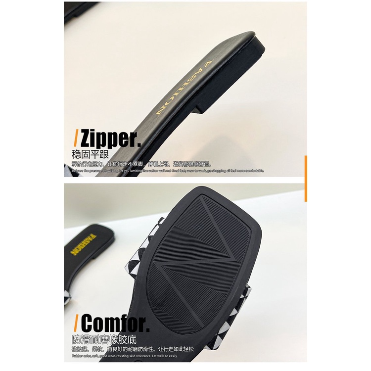 Dép Sandal Đế Bằng Thiết Kế Mới Thời Trang Theo Phong Cách Hàn Quốc Cho Nữ