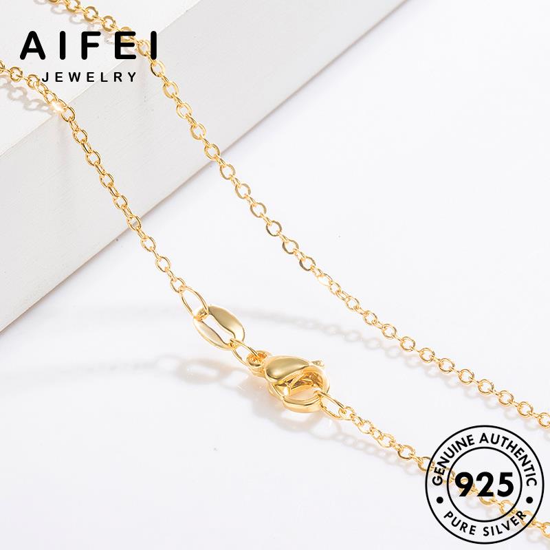 AIFEI JEWELRY phụ nguyên quốc thời vàng kiện sức cổ đơn bản hàn giản bạc 925 dây trang chuyền chữ thập nữ thật vòng N61