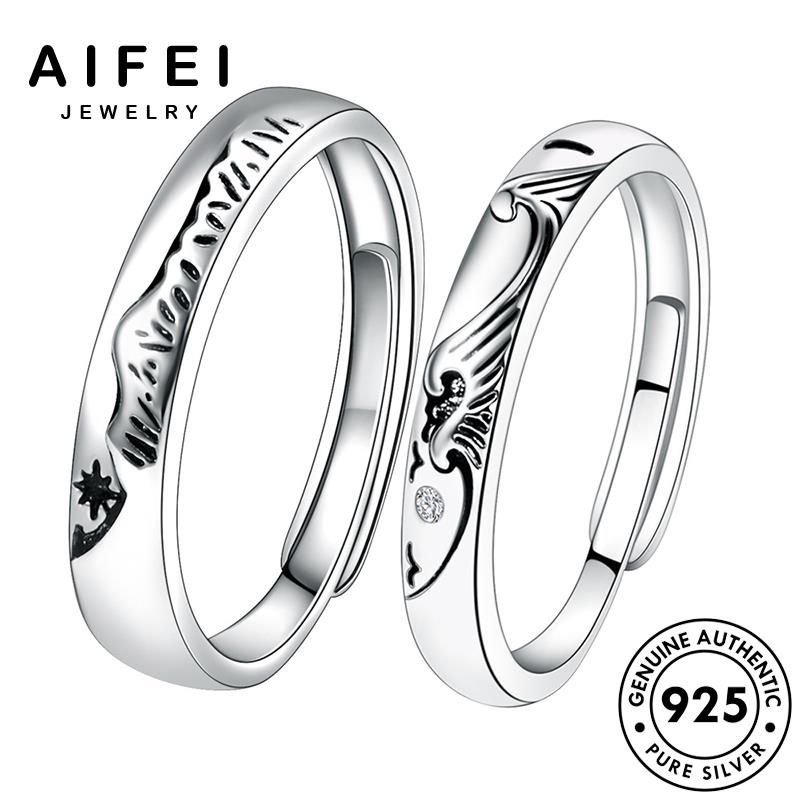 AIFEI JEWELRY quốc trang 925 nguyên bạc đôi phụ thời yêu sức trang nhẫn hàn kiện núi bản tình cặp biển thật thời R112