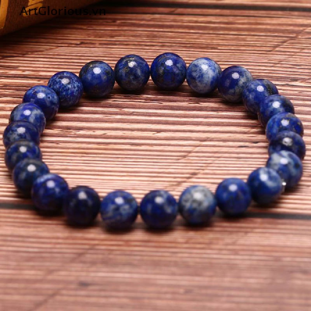 Vòng Tay Hạt Đá Lapis Lazuli 8mm Co Giãn Dành Cho Nam Và Nữ