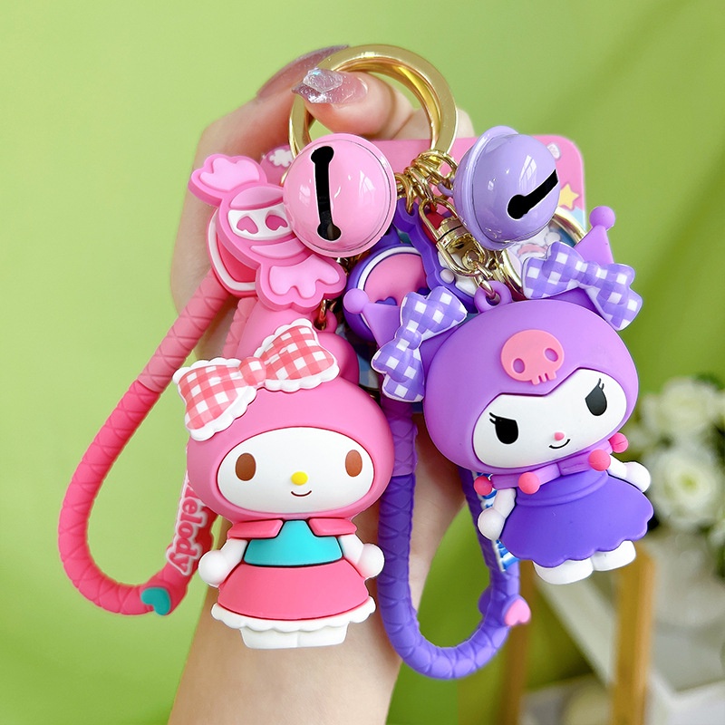 Sanrio Móc Khóa Silicon Hình Kuromi Dễ Thương