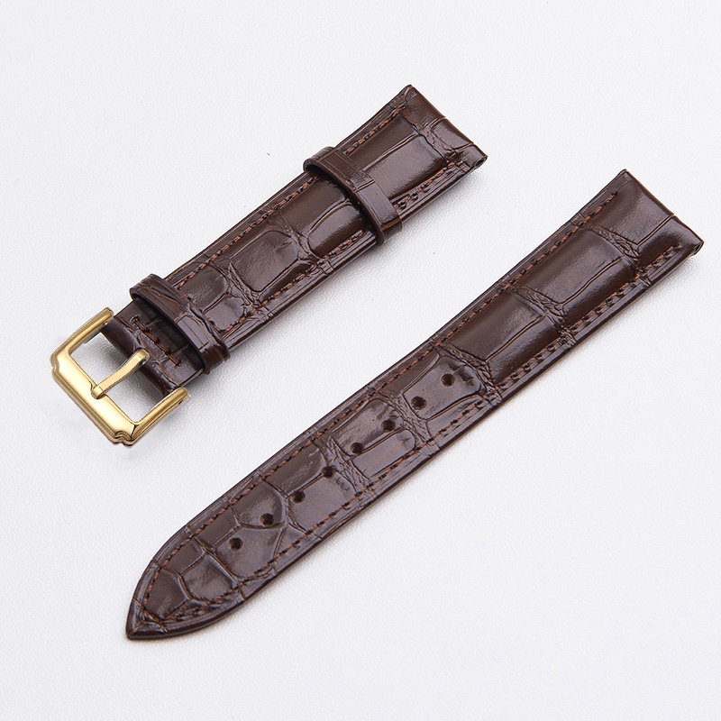 [DA TỐT] Dây da đồng hồ da bò lớp đầu tiên BO-48 KHÓA CÀI chống thấm nước 19 20 21 22mm