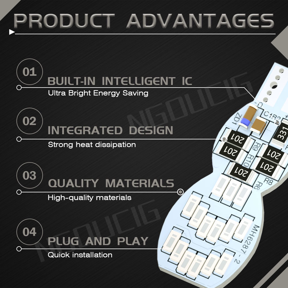 Bóng Đèn LED T10 W5W WY5W 3014 501 194 Chuyên Dụng Dành Cho Xe Mô Tô