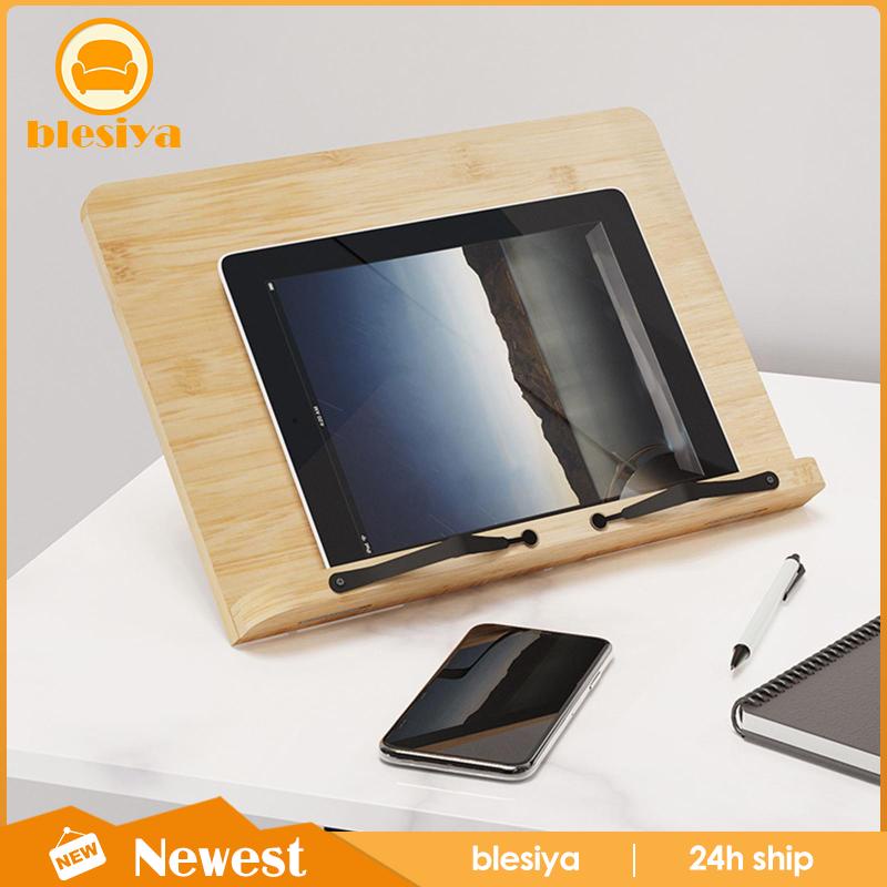 [Blesiya] Giá Đỡ Sách Bằng Tre Với Các Góc Có Thể Điều Chỉnh