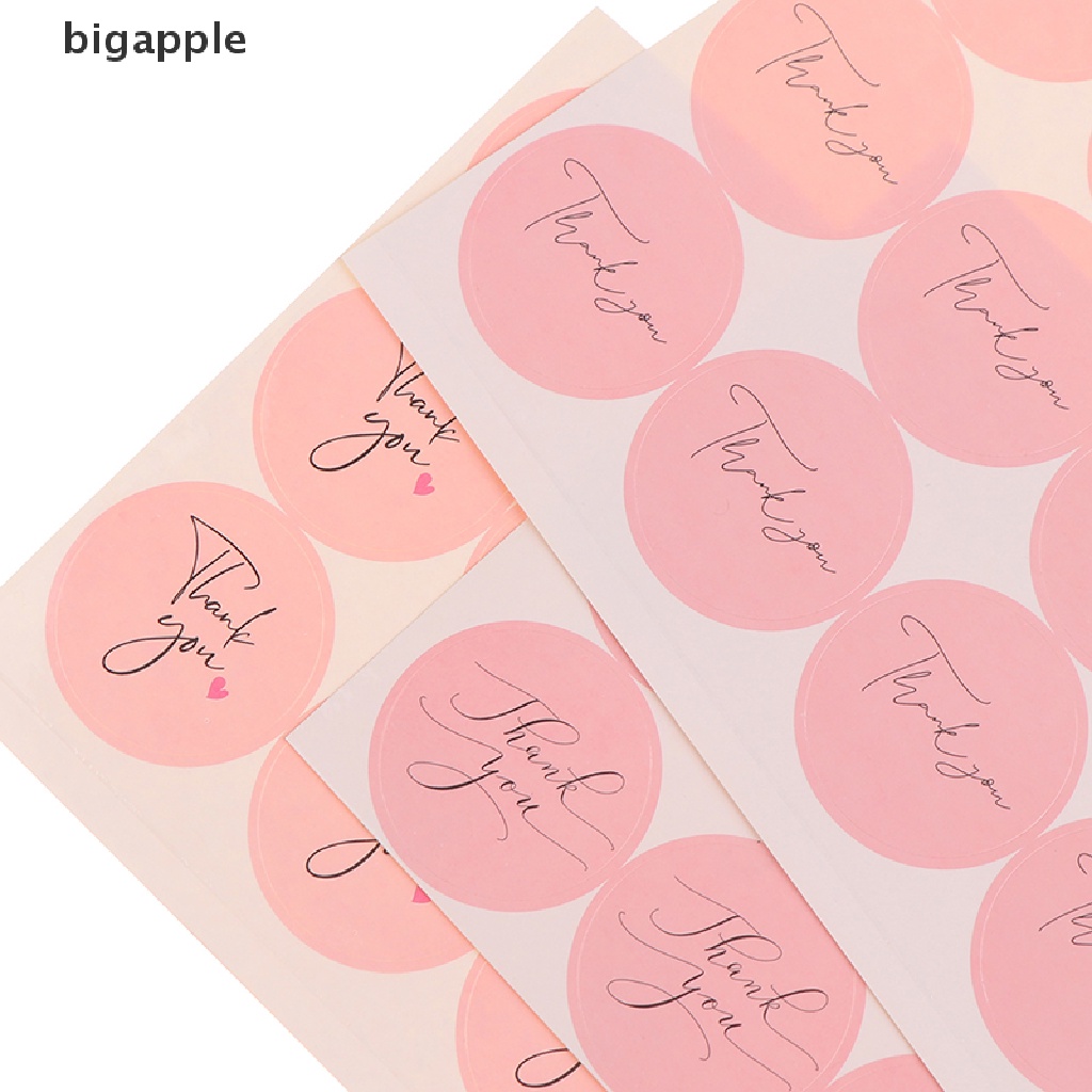 Set 120 Miếng Dán 3.8cm Hình Tròn Họa Tiết Chữ Thank You Màu Hồng Dùng Để Trang Trí Tiệc Cưới