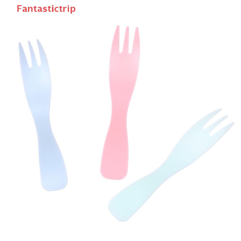 Set 10 Nĩa Ăn Trái Cây / Tráng Miệng Mini Nhiều Màu Sắc Dành Cho Trẻ Em Mới