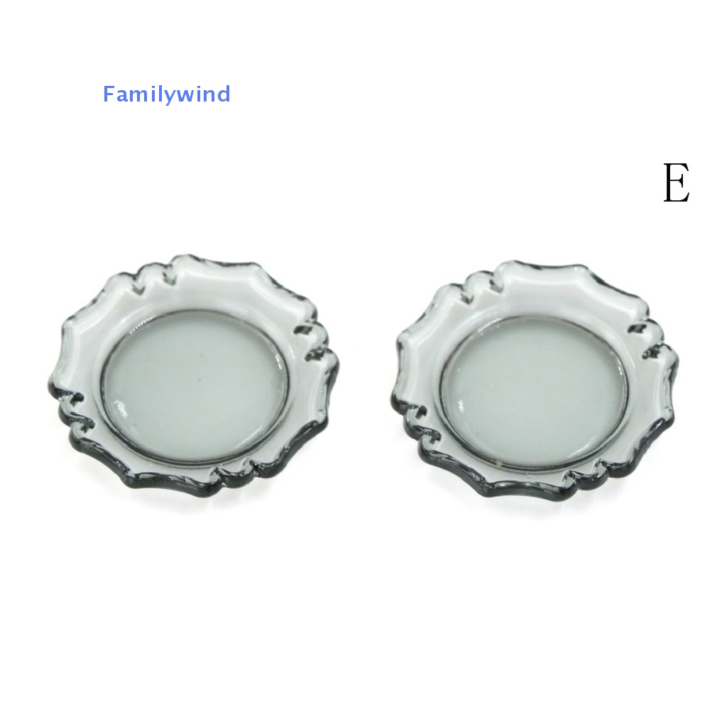 Set 2 Đĩa Tròn Màu Hồng Tỉ Lệ 1 / 12 Dùng Trang Trí Nhà Búp Bê Dụng Cụ Làm Đẹp Chất Lượng Cao