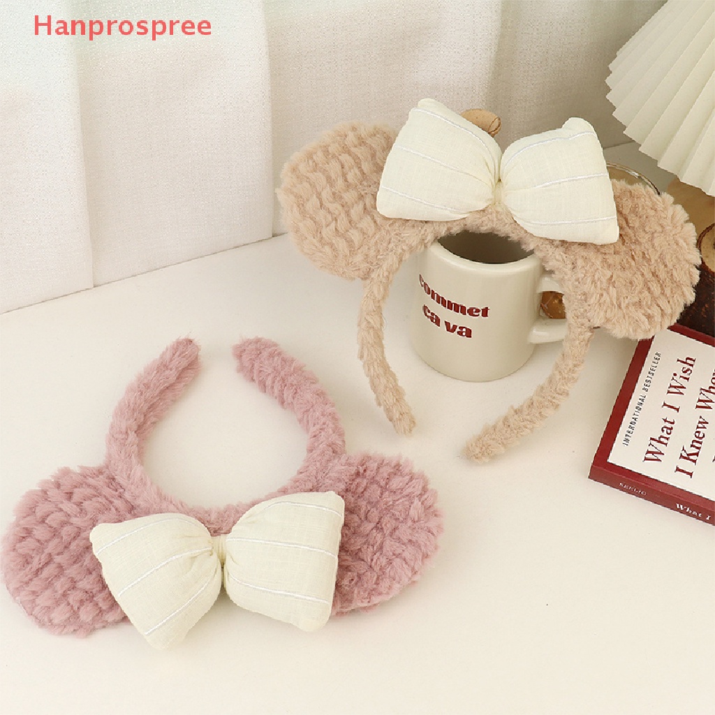 Băng Đô Cài Tóc Hình Tai Gấu Bằng Lông Nhung Đơn Giản Thời Trang Dành Cho Nữ