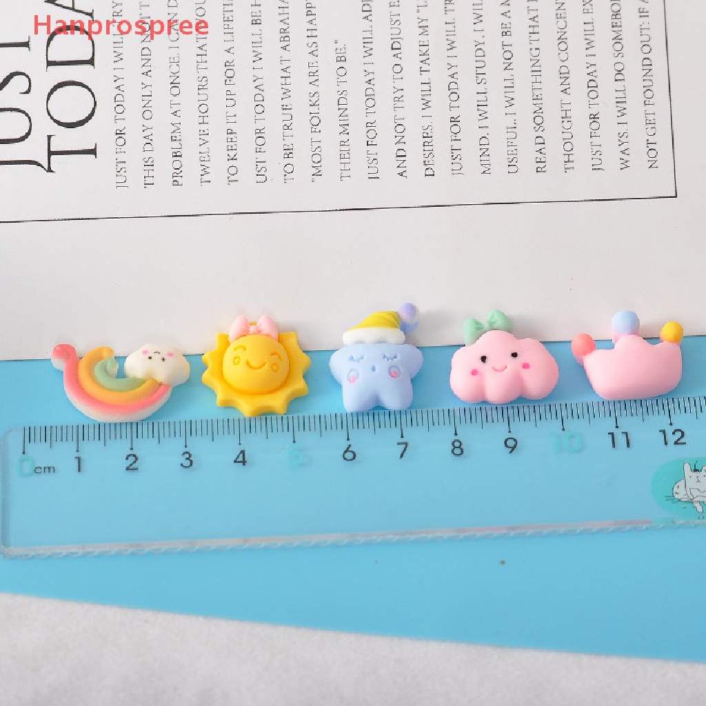 Hanprospree > Phụ Kiện Kẹp Tóc Hình Đám Mây Mưa Hoạt Hình Dễ Thương Bằng Nhựa Resin Diy Trang Trí Điện Thoại Di Động