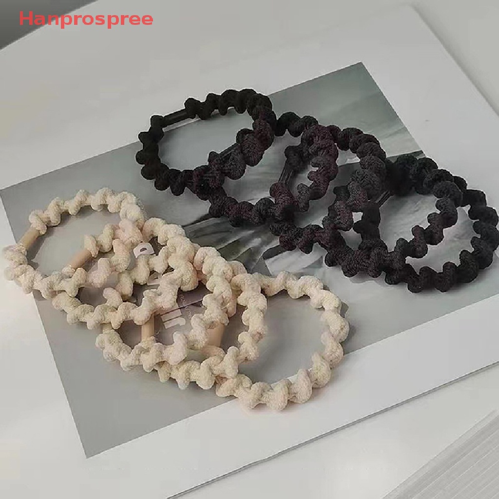 Bộ 10 Dây Buộc Tóc Cao Su Màu Cà Phê Đơn Giản Siêu Bền