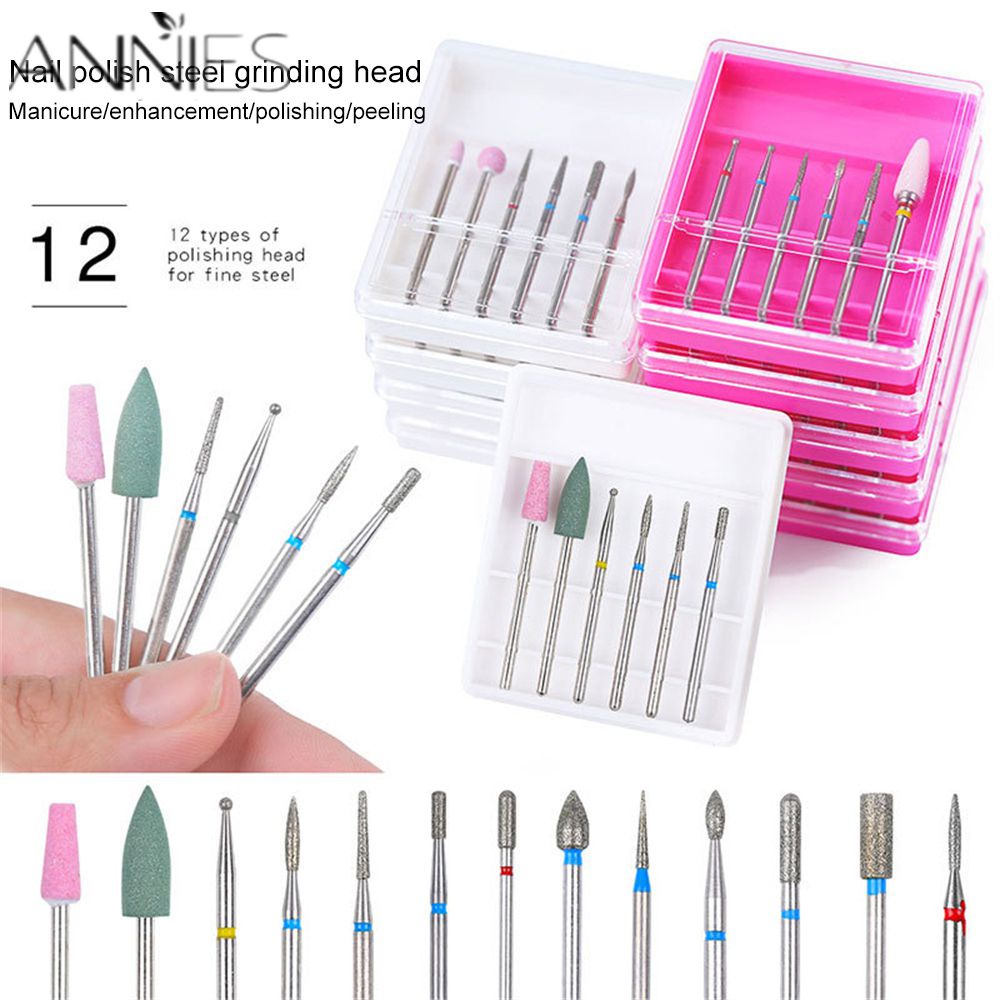 6 Cái/1 Bộ Đầu Mài Thạch Anh Tăng Cường Móng Đầu Giũa Tẩy Gel Uv Mũi Khoan Móng Đầu Cắt Hình Nón Tròn Đầu Mài Móng Tay Điện Dụng Cụ Làm Móng Nghệ Thuật