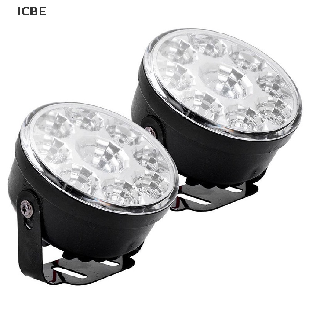 Set 2 Đèn Sương Mù 9LED DRL Ánh Sáng Trắng Dành Cho Ô Tô