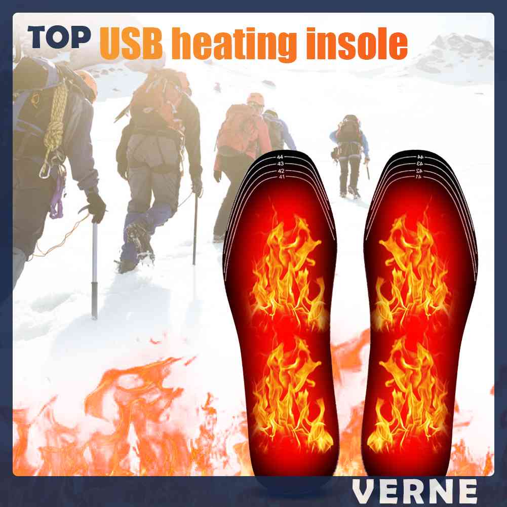 Bộ 2 Đế Lót Giày Giữ Ấm Chân Chạy Điện USB Tiện Dụng