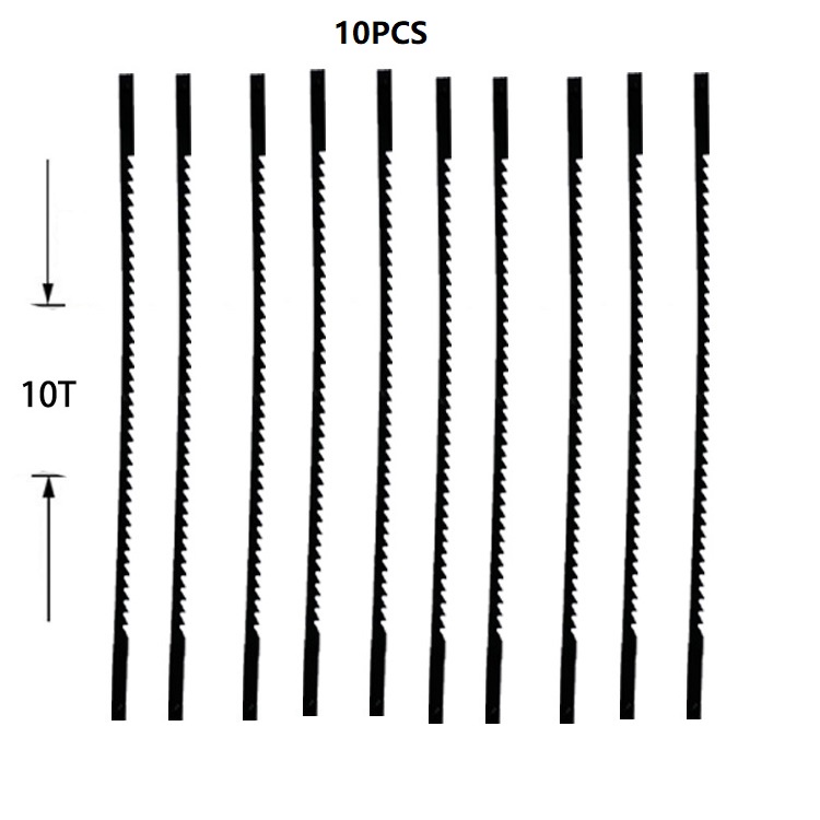 Set 10 Lưỡi Cưa 10 / 15 / 18 / 24 TPI 132mm Độ Dày 0.2 Mm
