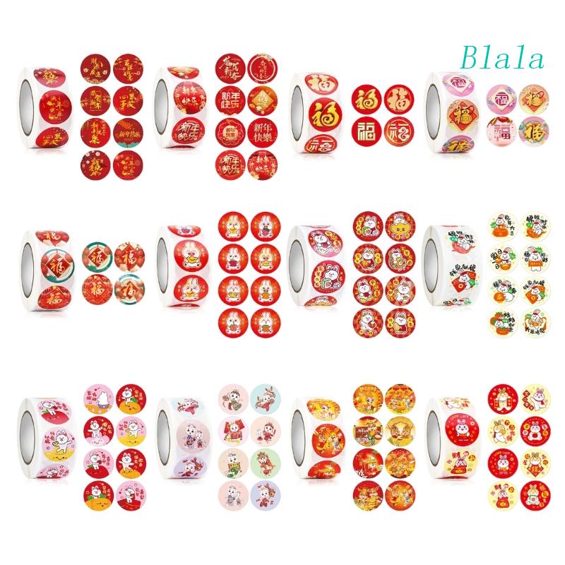 Cuộn 500 Miếng Dán Trang Trí Năm Mới Phong Cách Trung Hoa