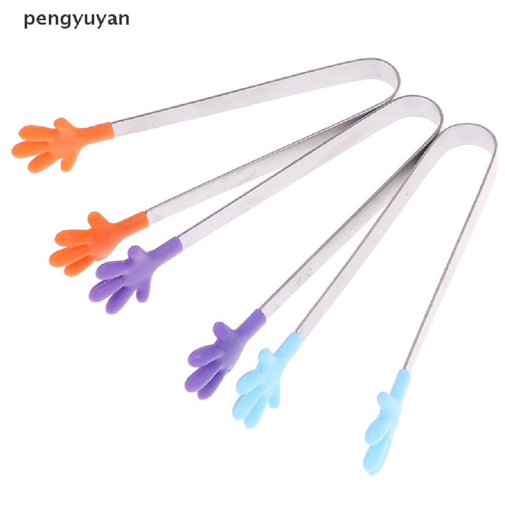 Kẹp Gắp Đá / Thức Ăn Bằng Thép Không Gỉ Và Silicone Tiện Lợi Dành Cho Nhà Bếp