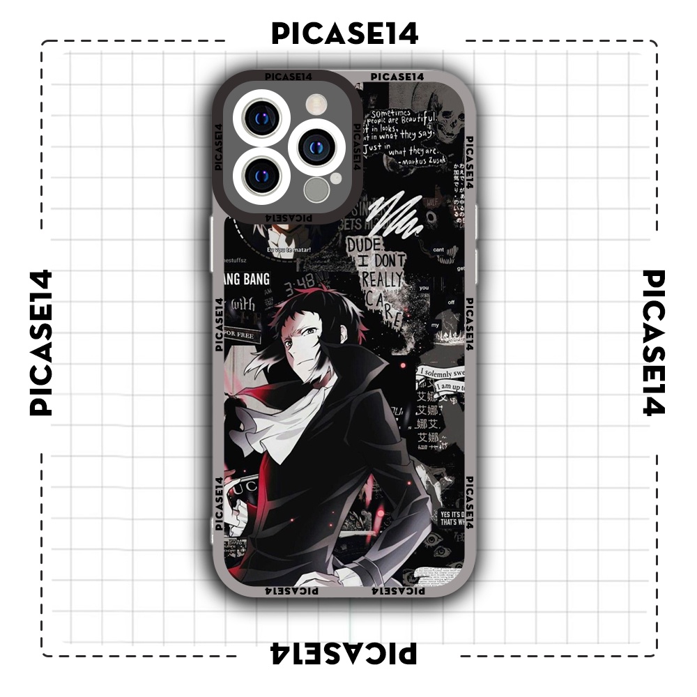 Ốp iphone cạnh vuông Picase14 akutagawa bungou stray dogs 6/6s/7plus/8plus/x/xr/xs/11/12/13/pro/max/plus/promax/14