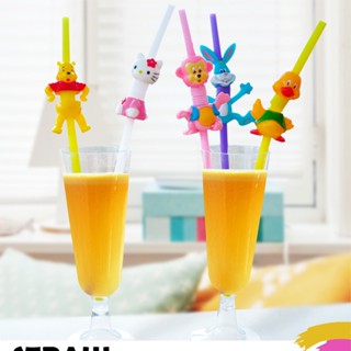 Starbucks Ống Hút Nhựa Hình Đuôi Cá Kèm Cọ Vệ Sinh Tiện Dụng