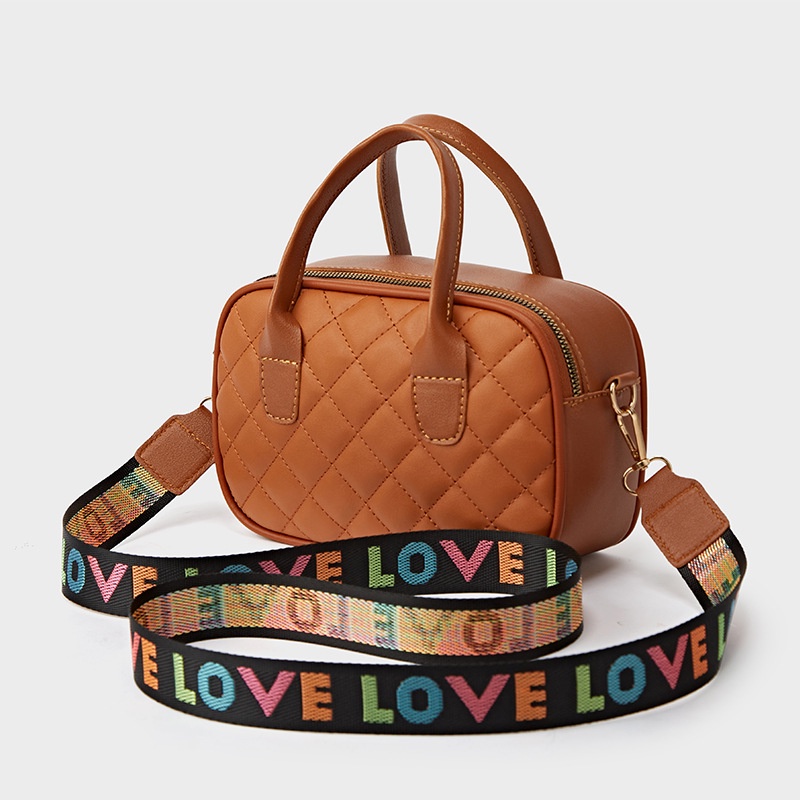 Túi Đeo Chéo Hình Vuông Nhỏ Thêu Họa Tiết Kim Cương Màu Sắc Cho Nữ