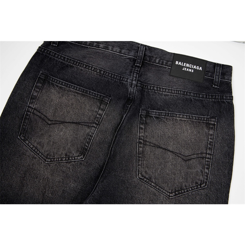 Quần jeans Bal88En8Ucia-Washed Ống Rộng Màu Đen Phong Cách Đường Phố Thời Trang Mới Nhất Cho Nam Và Nữ