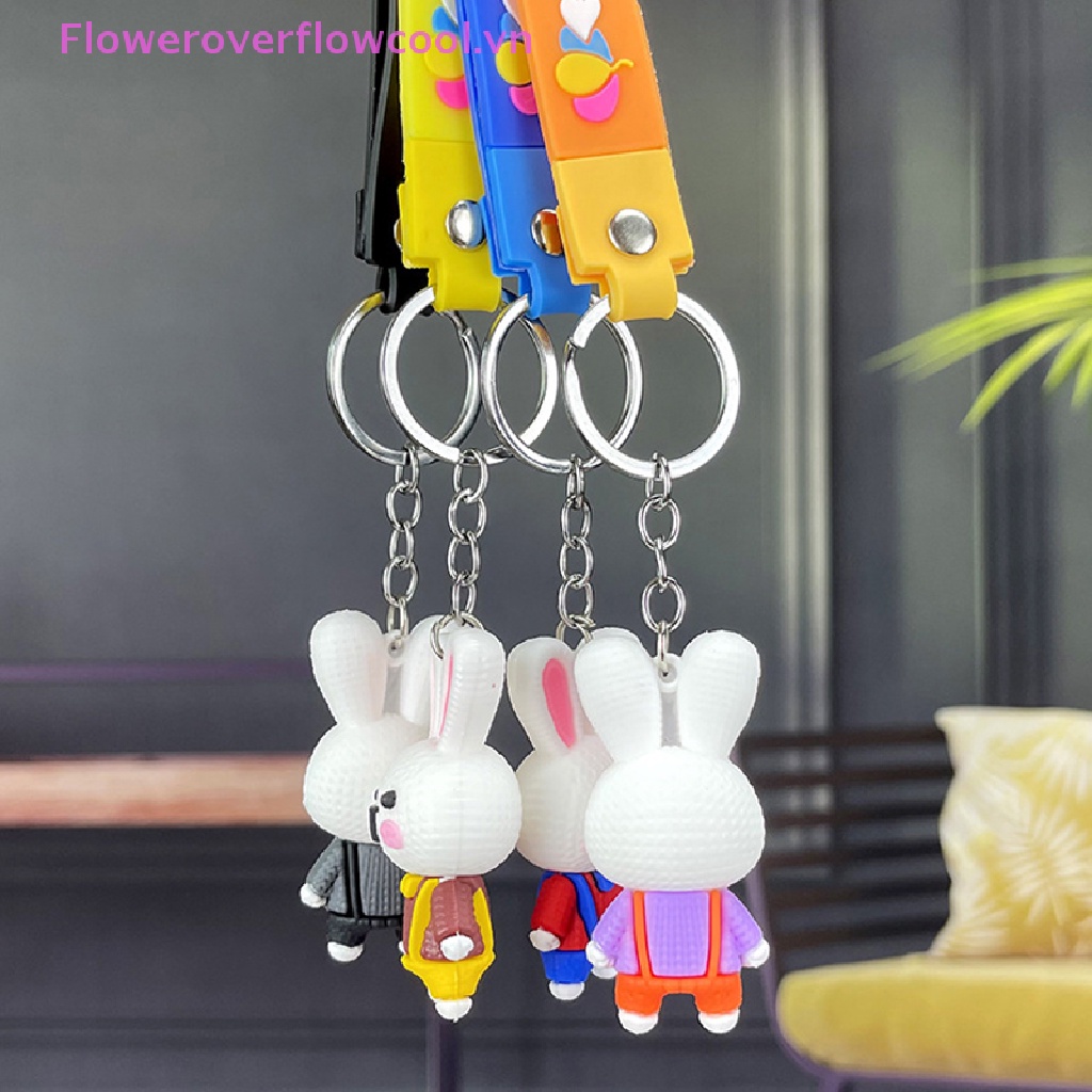 Móc Khóa Hình Thỏ Hồng Dễ Thương