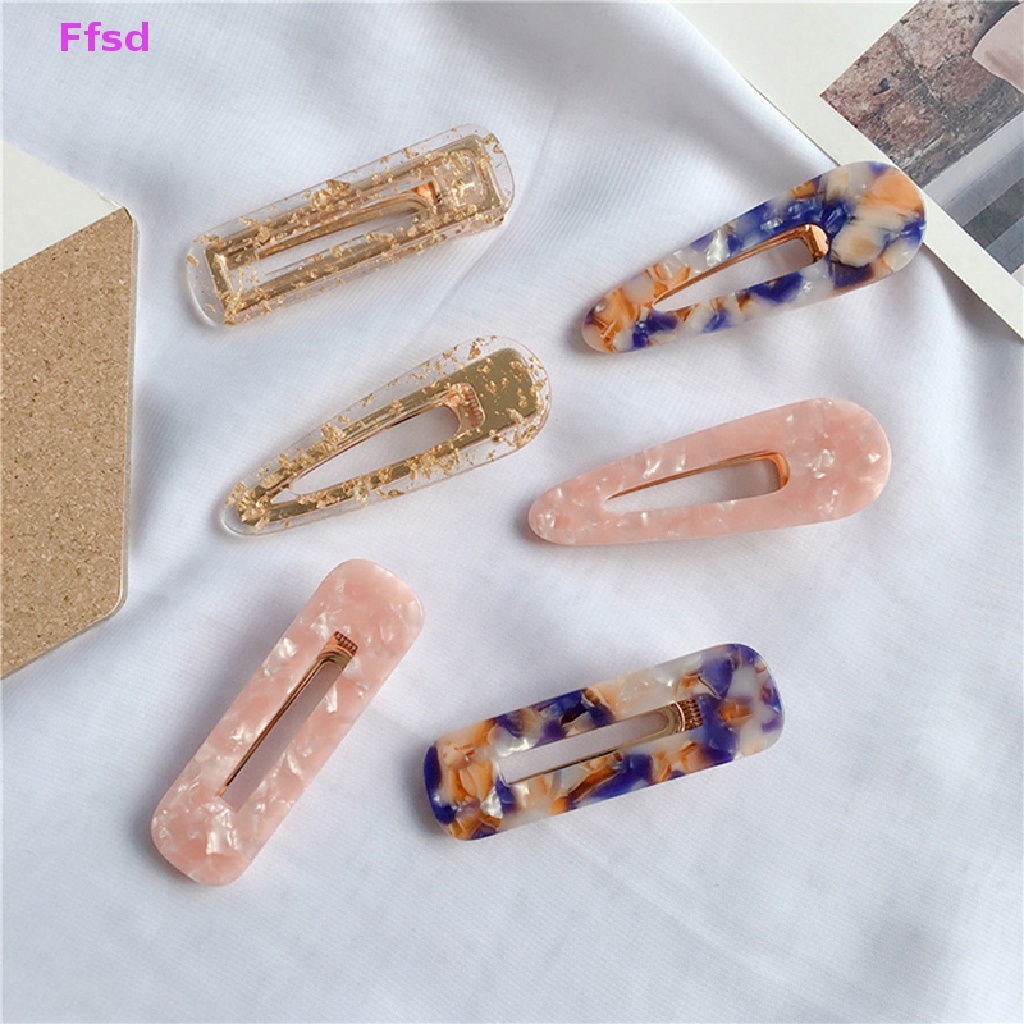 {Ffsd} 1 Kẹp Tóc Acetic Acid Hình Học Kẹp Tóc Mỏ Vịt Ở Bên Mái * Bán Chạy Cho Nữ