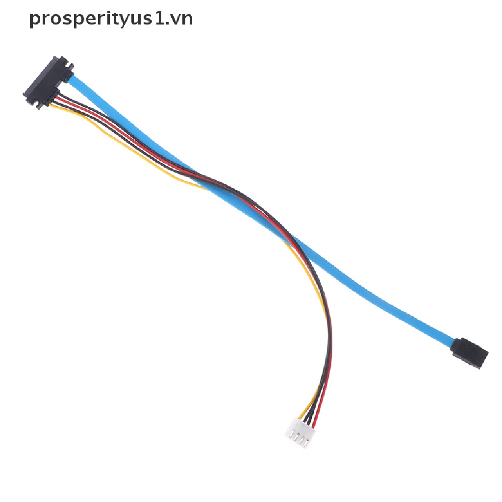 Dây Cáp Tích Hợp Nguồn Ổ Cứng 4Pin SATA 3.0 Male Sang SATA 22Pin (7 + 15Pin) 40cm