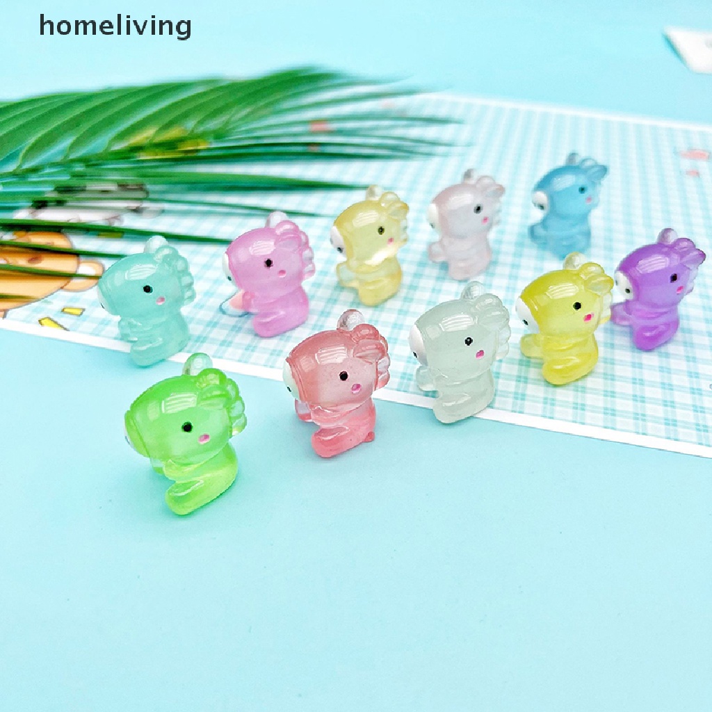 Bộ 2 Tượng Ngựa Hoạt Hình Mini Phát Sáng Trong Bóng Tối Trang Trí Nội Thất