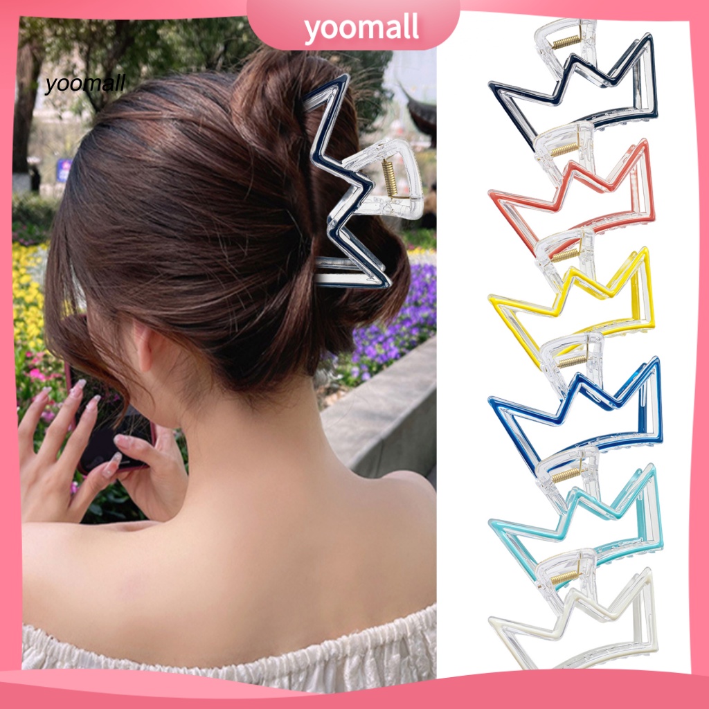 / Yo / Kẹp Tóc Hình Vương Miện Màu Sắc Tươi Sáng Cho Bé Gái Mọc Răng Chéo