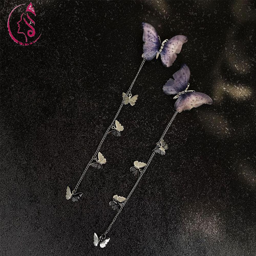 1 Cặp Kẹp Tóc Hình Bướm Thời Trang Nữ Tính