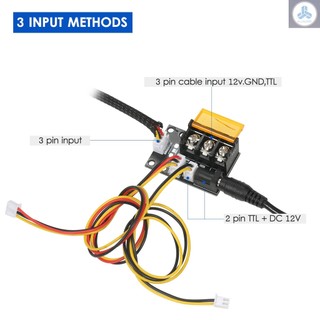2 Pin to 3 Pin Laser Module Adapter Board Laser 3-interface Engraving Machine Conversion Board with 2-pin and 3-pin Cables for Laser Engraver 3D Printer CNC Mill