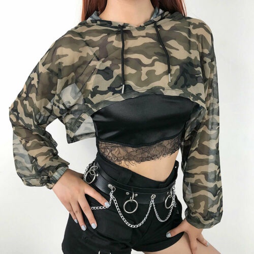 Asd-áo Hoodie Chui Đầu Tay Dài Họa Tiết Rằn Ri Phối Dây Rút Gợi Cảm Cho Nam