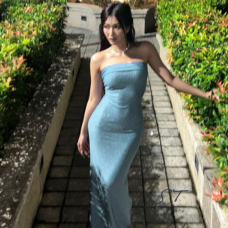 Đầm Dài Không Tay Quấn Ngực Thời Trang Xuân Hè CY03 Dành Cho Nữ