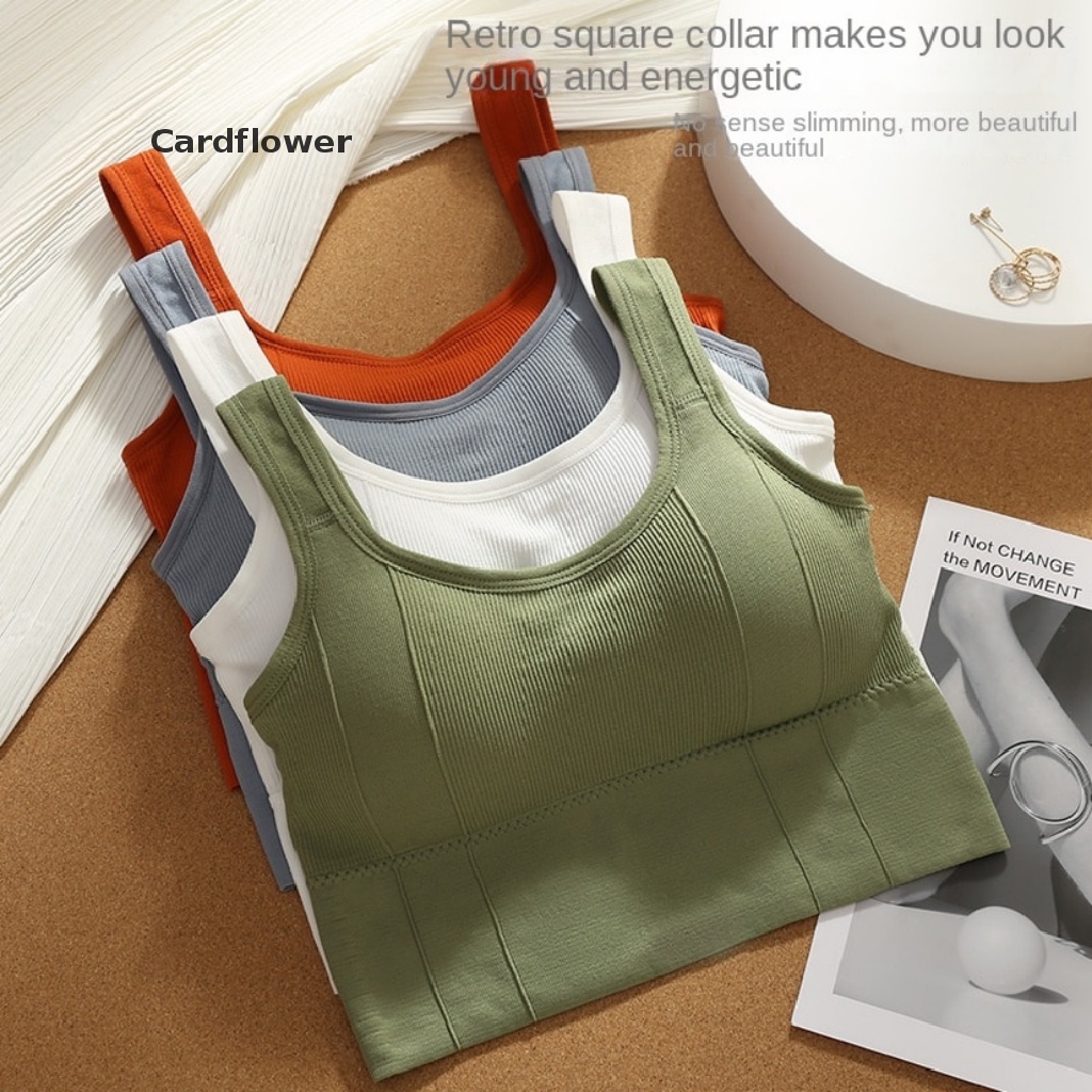 < Cardflower > Áo Không Tay Lót Trong Và Ngoài Thoáng Khí Phong Cách Mới Mùa Hè Không Gọng Thép Đang Giảm Giá