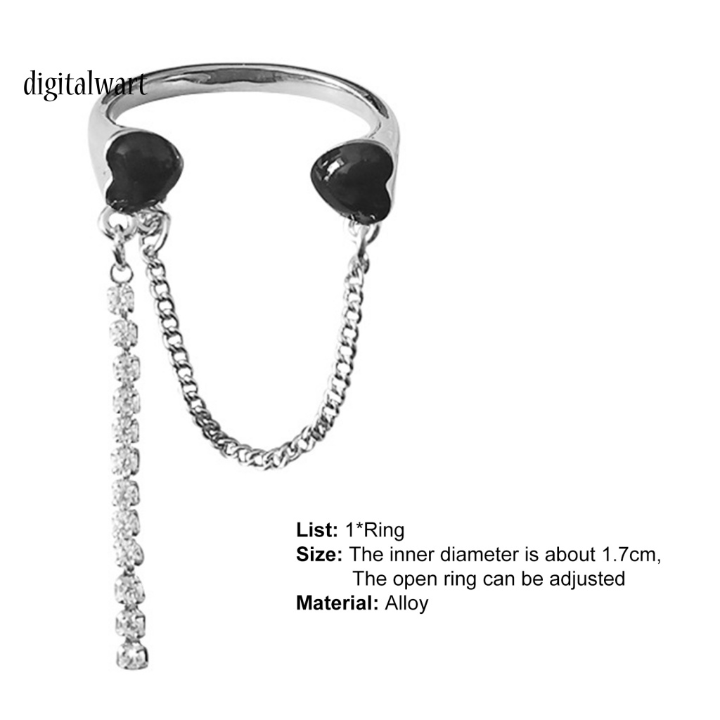 Kỹ Thuật Số| Nhẫn Hở Đính Đá Lấp Lánh Có Thể Điều Chỉnh Kích Thước