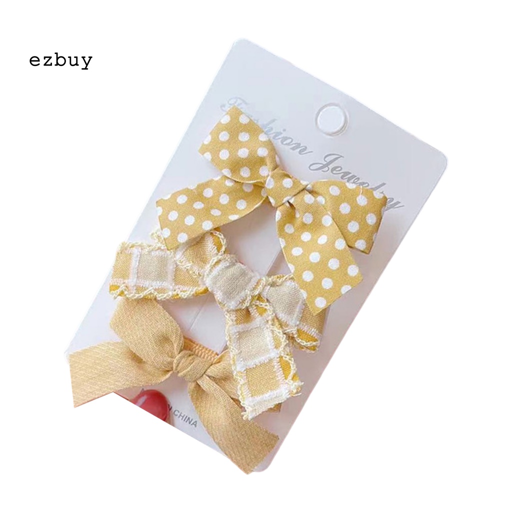 Kẹp Tóc Nơ In Hoa Dễ Thương Thoáng Khí Cho Bé Gái