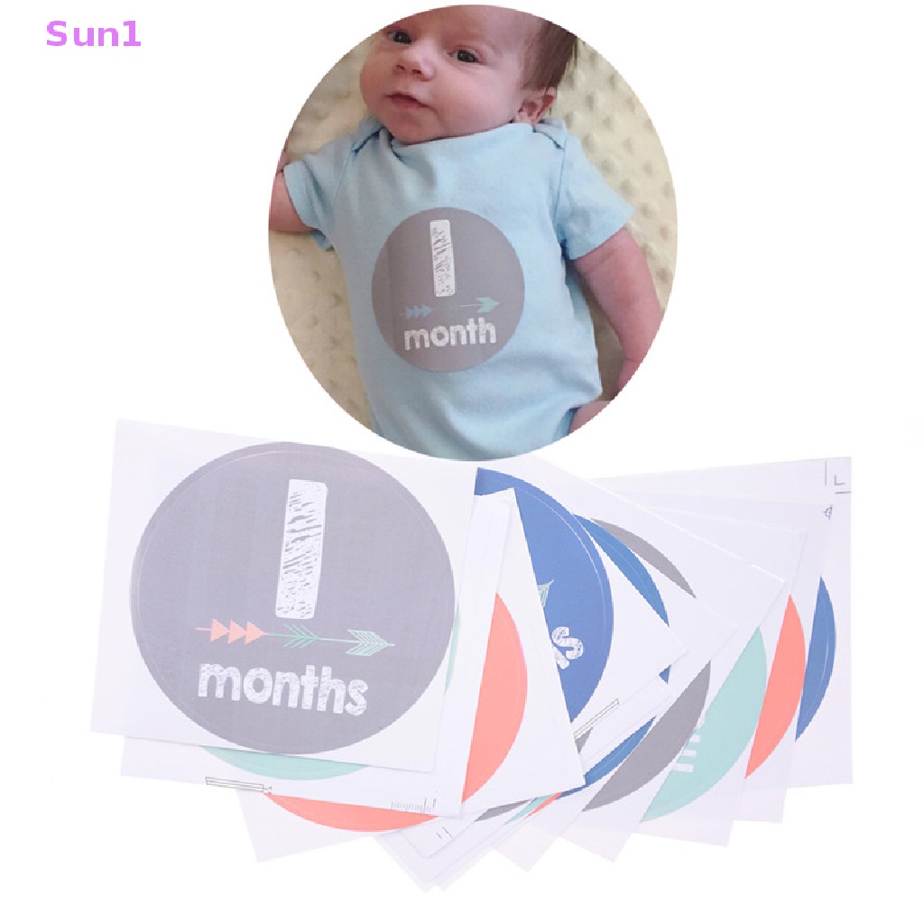 Set 12 Miếng Dán Chống Nắng DIY Cho Bé Từ 1-12 Tháng Tuổi Khi Tắm