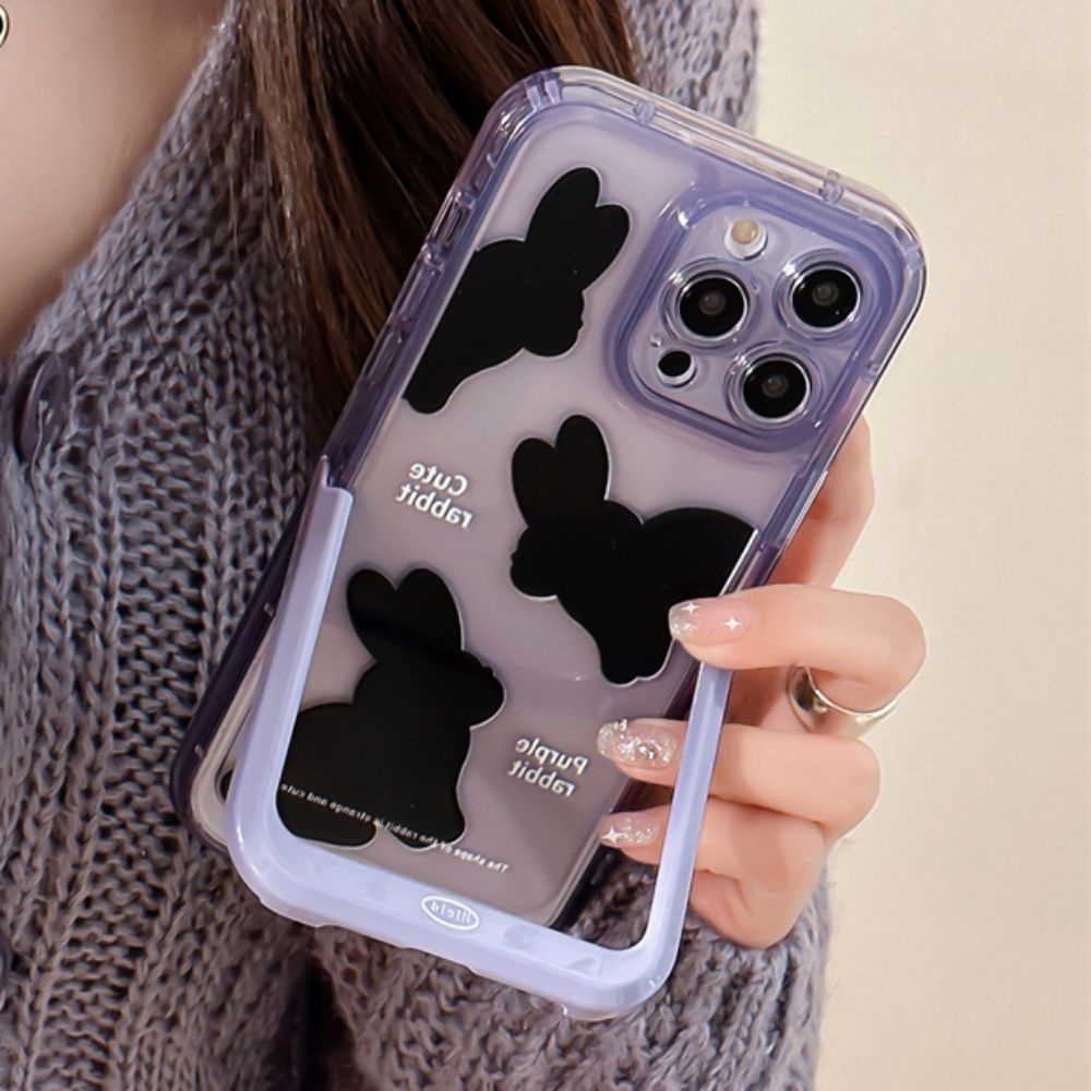 Ốp Điện Thoại TPU Mềm Hình Thỏ Hoạt Hình Dễ Thương Chống Dấu Vân Tay Chống Rơi Cho IPhone 11 12 13 14 Pro Max